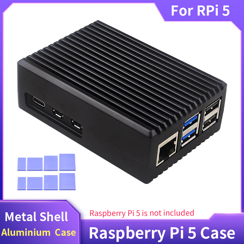 Pi 5 Case - 라즈베리 파이 5 금속 쉘 알루미늄