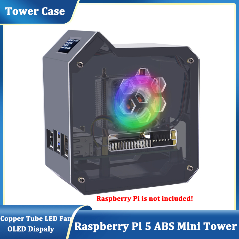 Pi 5 Case - GeeekPi 라즈베리 파이 5 ABS 미니