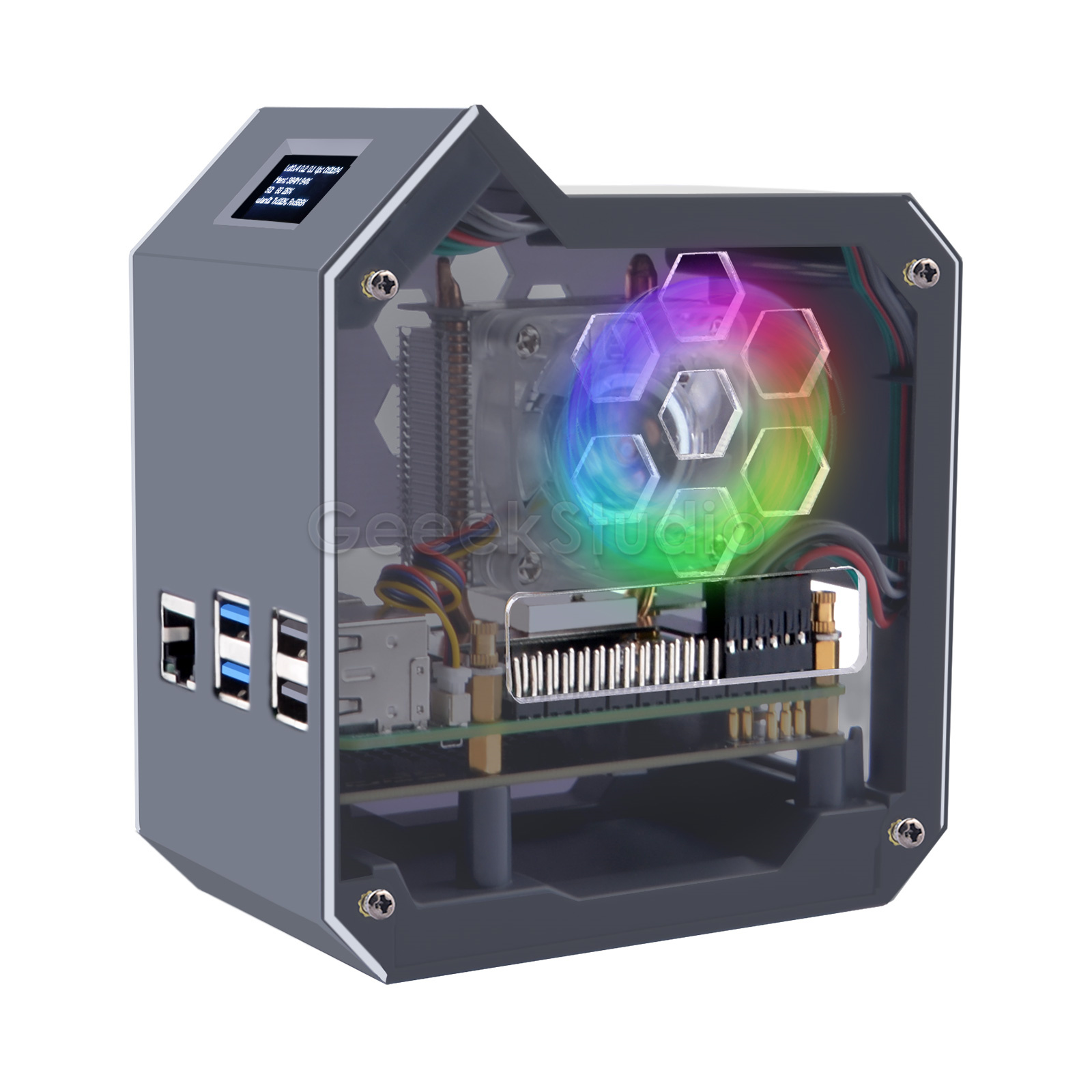 Pi 5 Case - N07 Minitower NVMe NAS 키트, 아이스