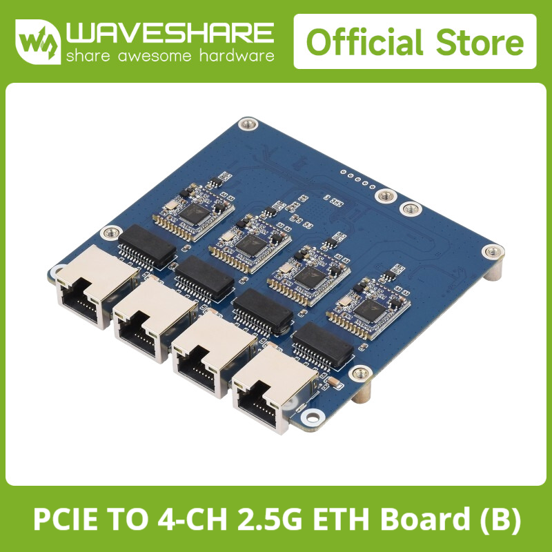 Waveshare PCIe TO 4채널 기가비트 / 2 - Raspberry Pi 4 리뷰 및 가격