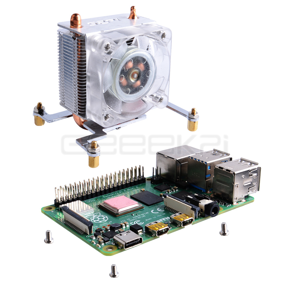 GeeekPi 클리어 블랙 아이스 타워 냉각 팬, V2 - Pi 5 Case 리뷰 및 가격