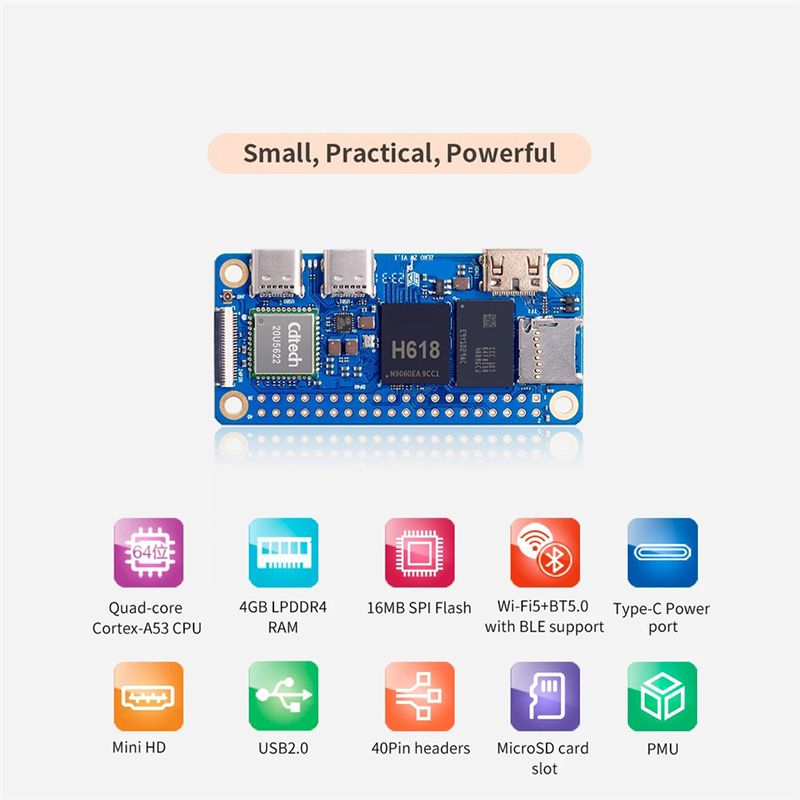 오렌지 파이 제로 2W 개발 보드용 RAM+확장 보드+ - Pi Zero 리뷰 및 가격