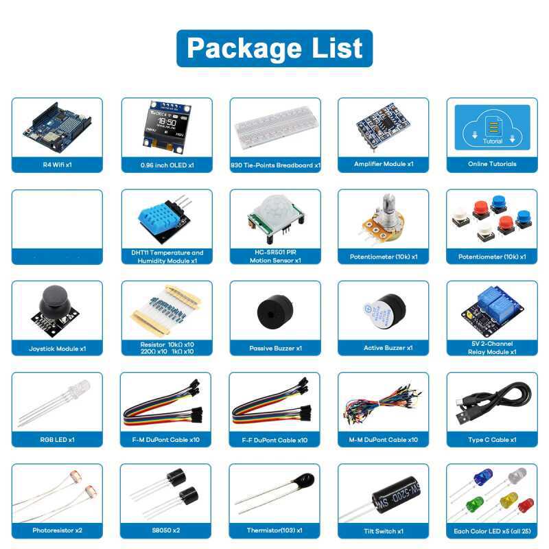 UNO R4 WiFi 호환 개발용 스타터 키트(센서 및 - Arduino Kit 리뷰 및 가격
