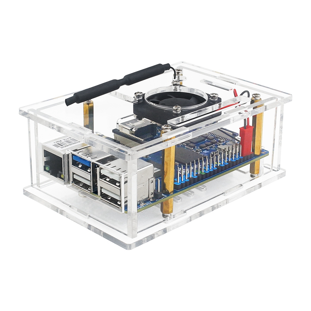 오렌지 파이 4 프로 보호 쉘용 냉각 팬이 포함된 AB - Pi 4 Case 리뷰 및 가격