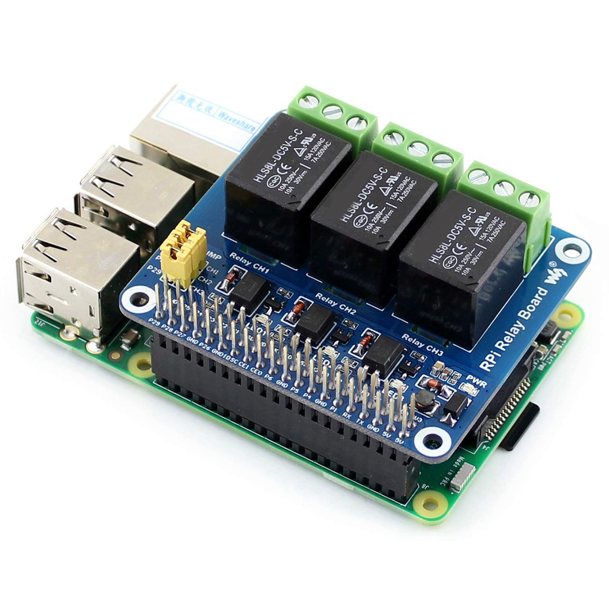 Waveshare 5V 3채널 릴레이 모듈 확장 보드  - Raspberry Pi Kit 리뷰 및 가격