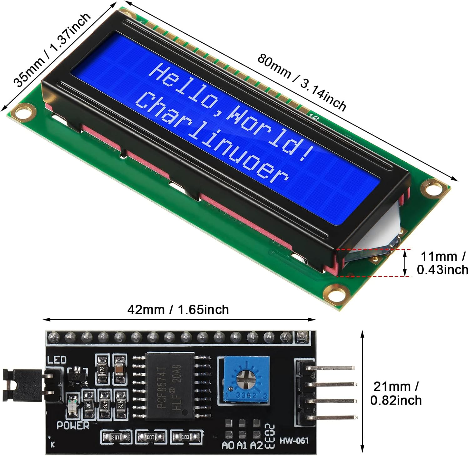 1세트 1602 LCD 20*4 블루 스크린 I2C I - Raspberry Pi 4 리뷰 및 가격