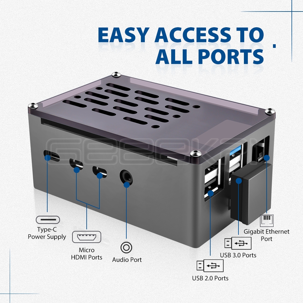 GeeekPi 알루미늄 벽돌 케이스 M.2 SATA S - Pi 4 Case 리뷰 및 가격