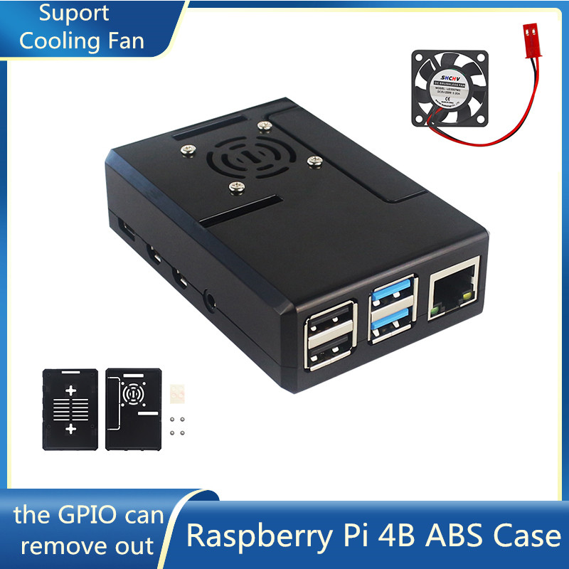 라즈베리 파이 ABS 케이스 블랙 플라스틱 쉘 탈착식  - Pi Power Supply 리뷰 및 가격