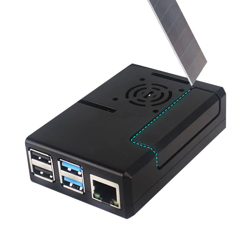 라즈베리 파이 ABS 케이스 블랙 플라스틱 쉘 탈착식  - Pi Power Supply 리뷰 및 가격