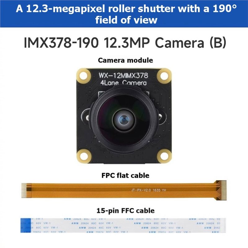 IMX378-190 12.3MP 카메라 어안렌즈 190 - Pi Camera Module 리뷰 및 가격