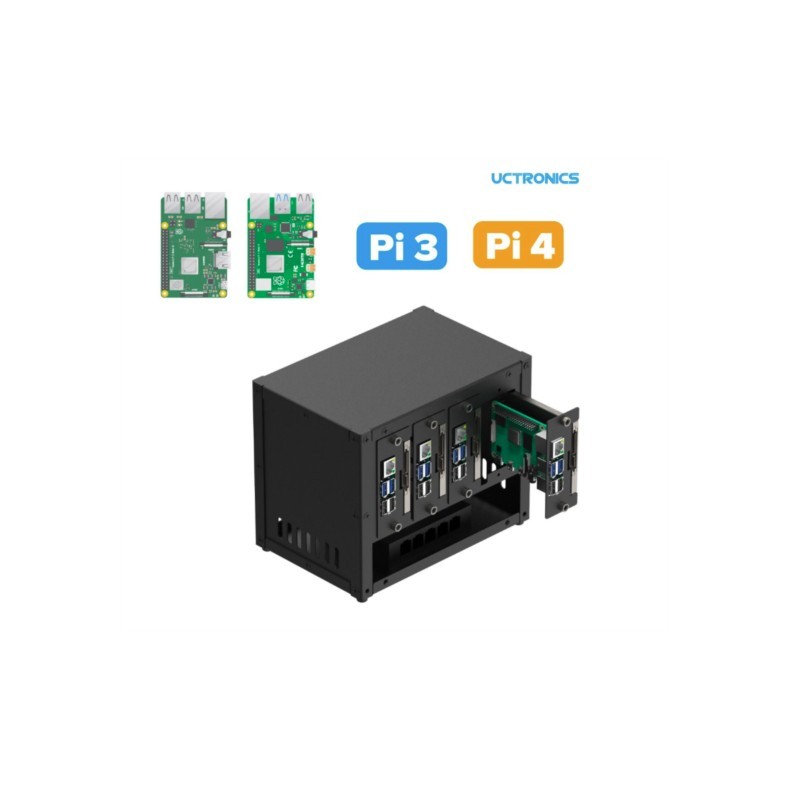 UCTRONICS 라즈베리 파이 클러스터 케이스, 멀티 - Raspberry Pi 4 리뷰 및 가격